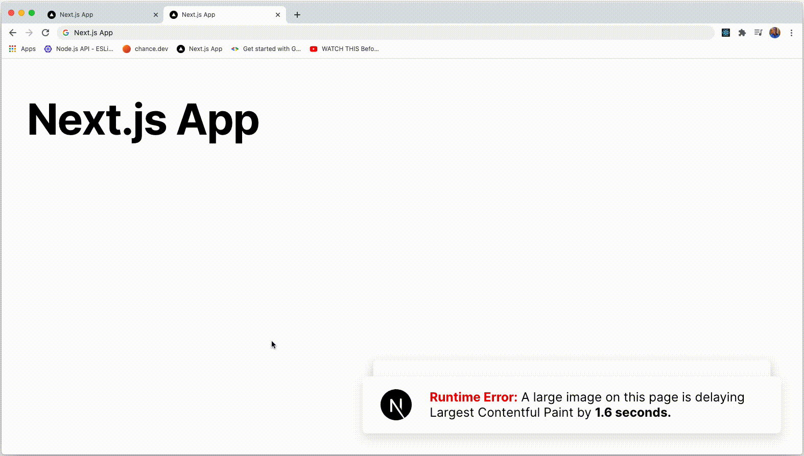 Lỗi xuất hiện thông qua thông báo ngắn
