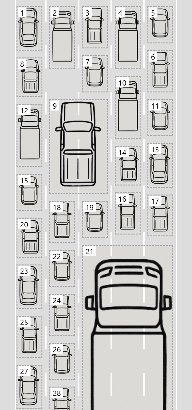 這次的車輛圖片是大型車輛，橫跨兩欄。
