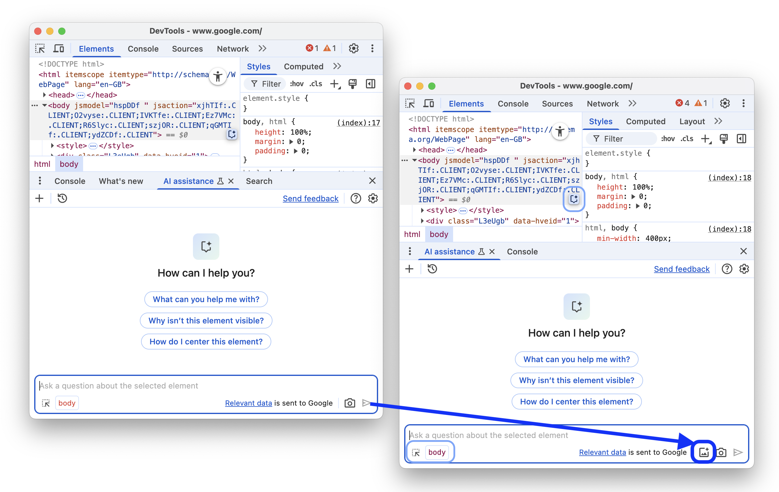 任意の画像アップロードをサポートする前後の状態。