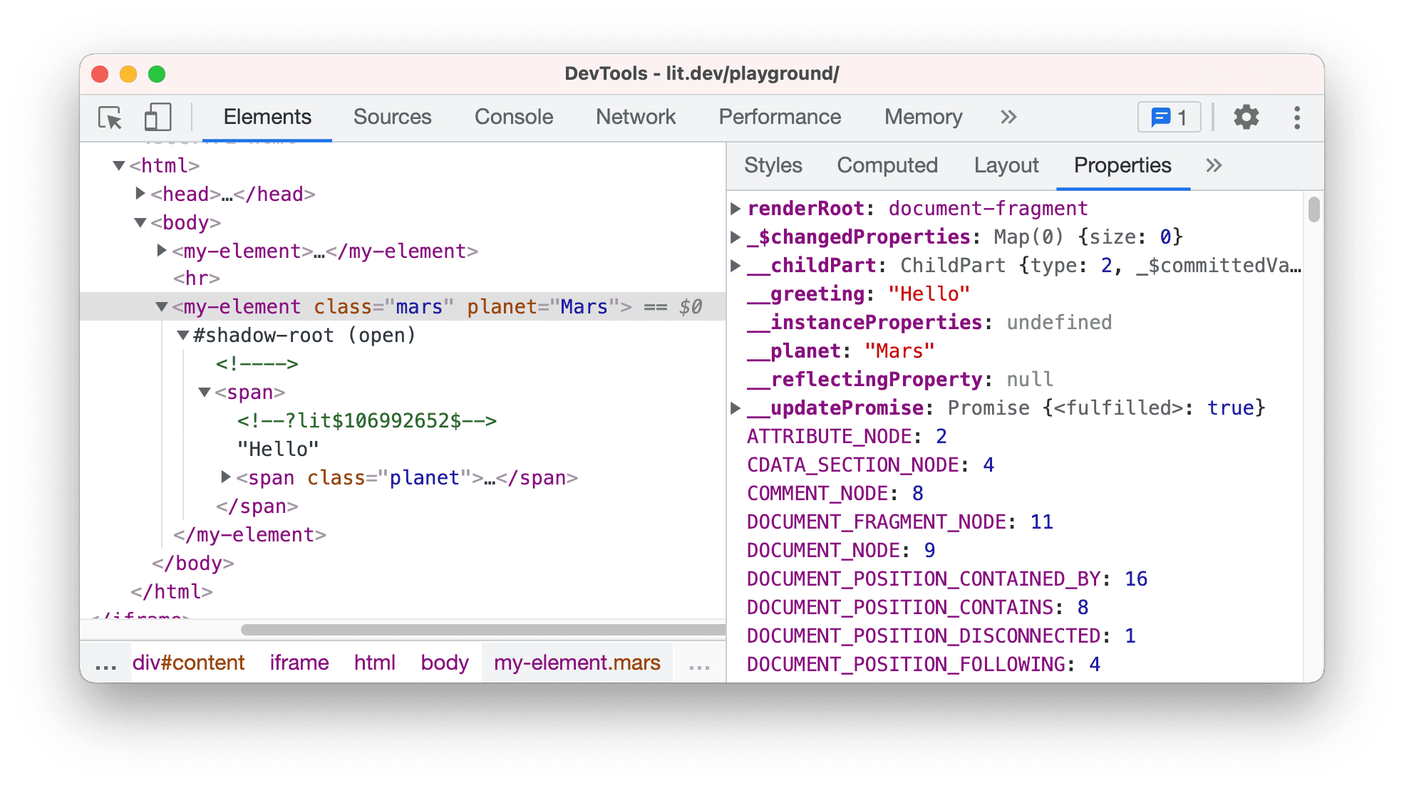 Flatten properties