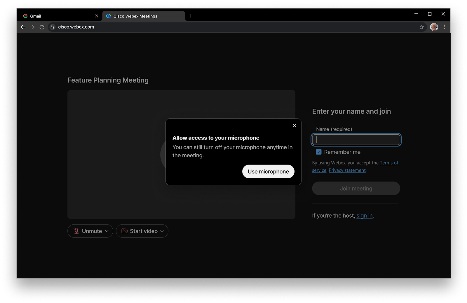 Schaltfläche „Mikrofon“ wurde angeklickt.