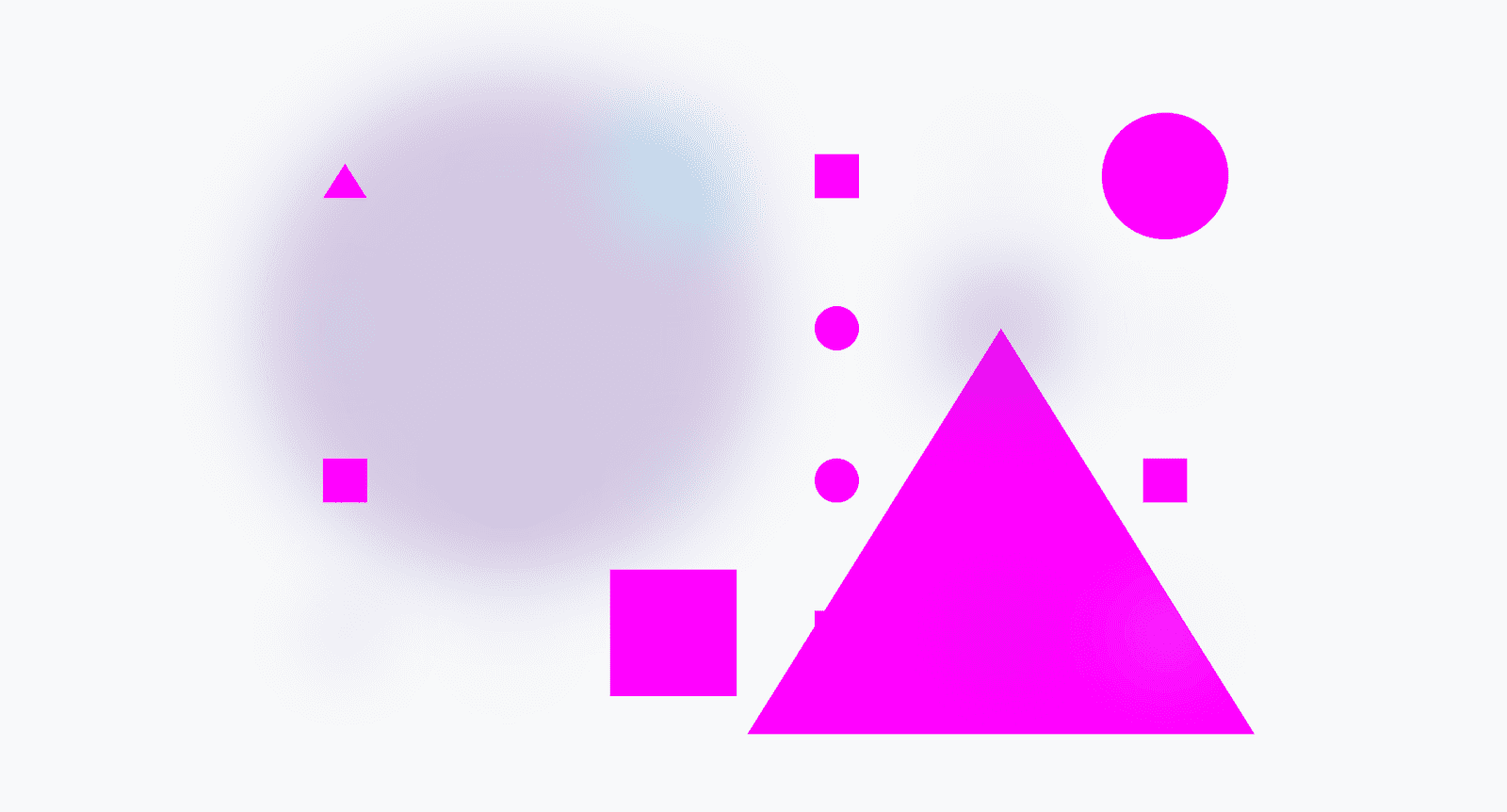 La grille colorée est désormais monochrome et n'affiche que des formes roses.