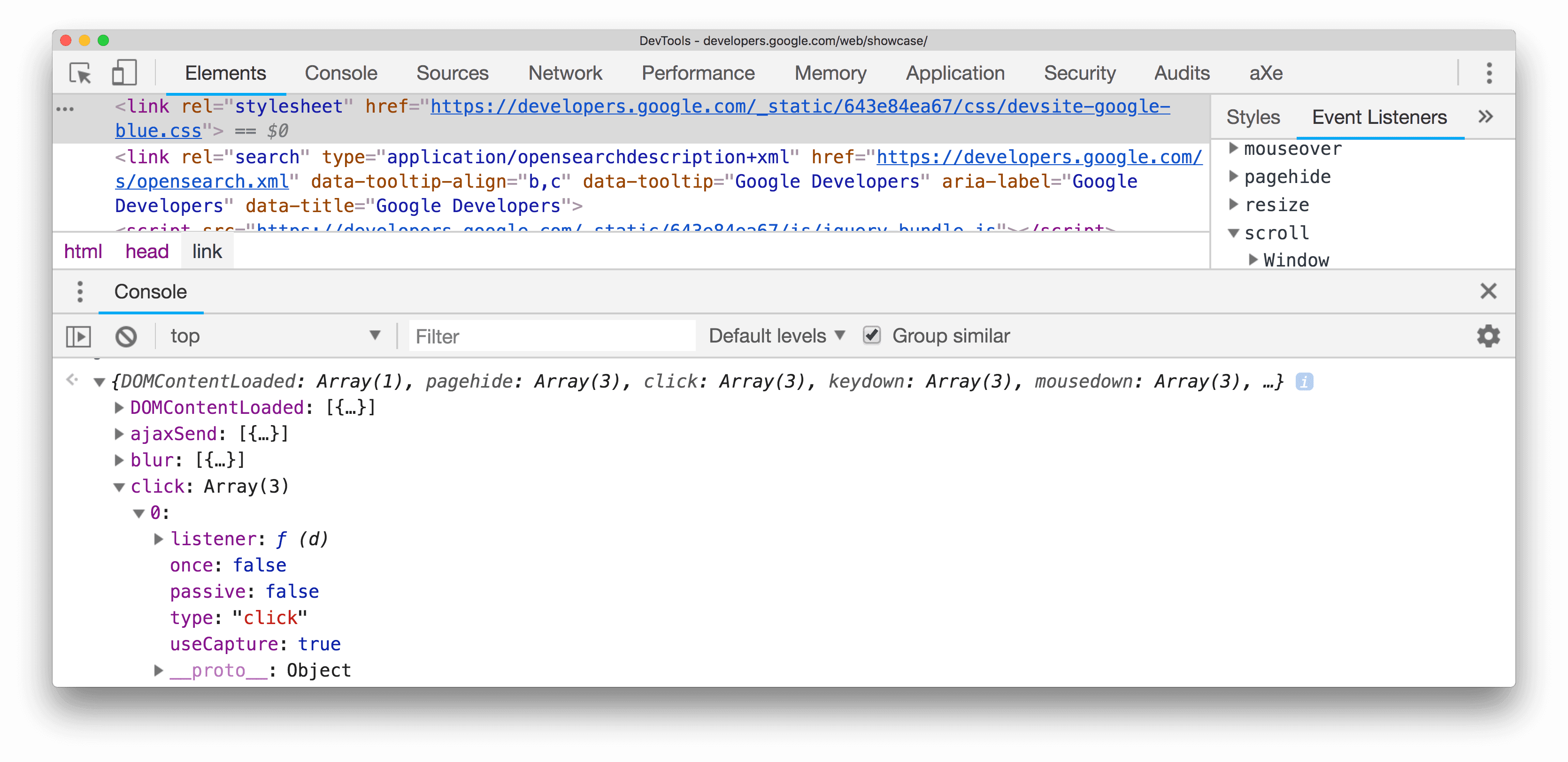 Vue agrandie de l'objet d'écouteur.