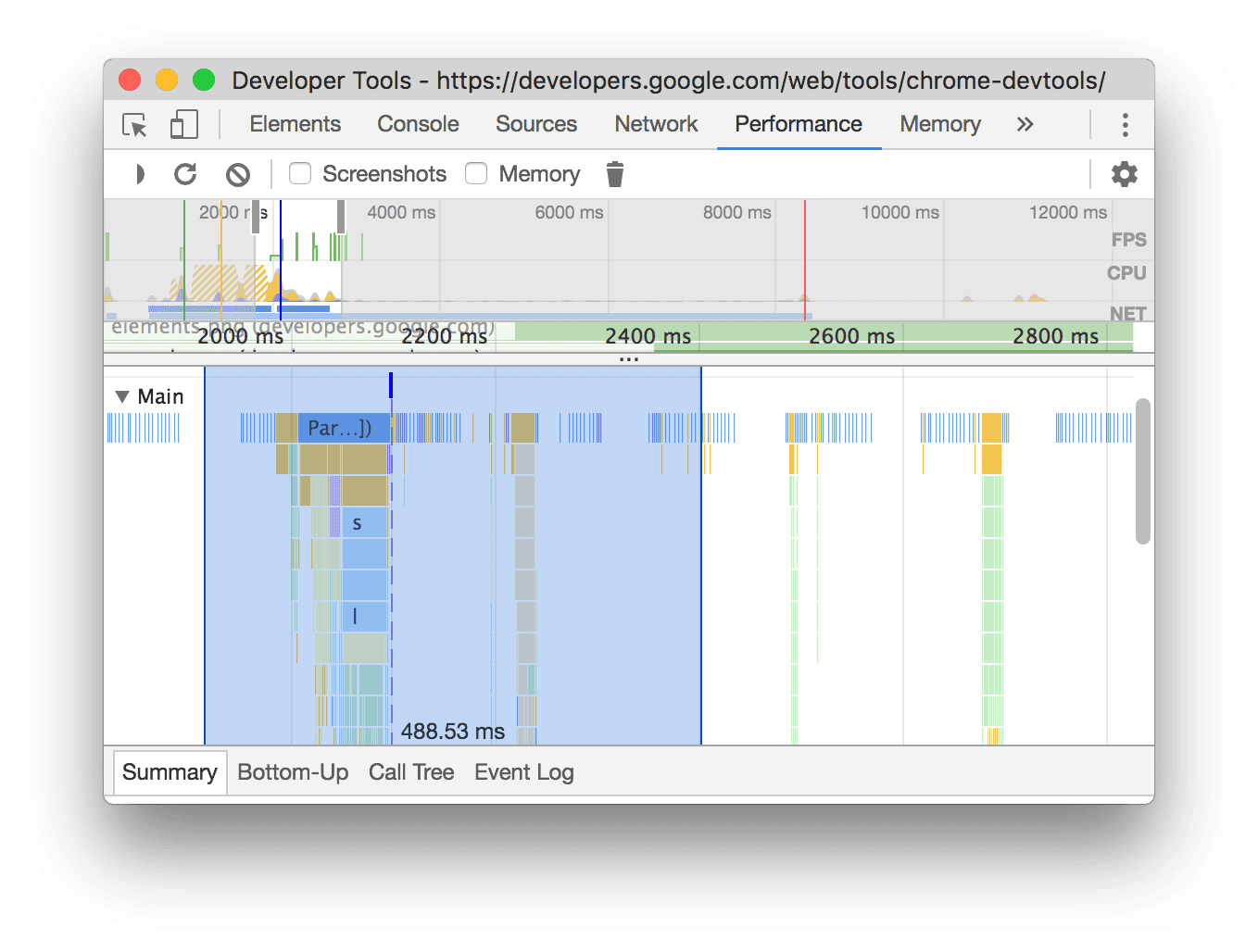 Viewing the duration of a portion of a recording.