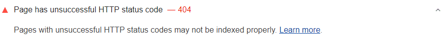 Lighthouse audit showing search engines are struggling to index your page